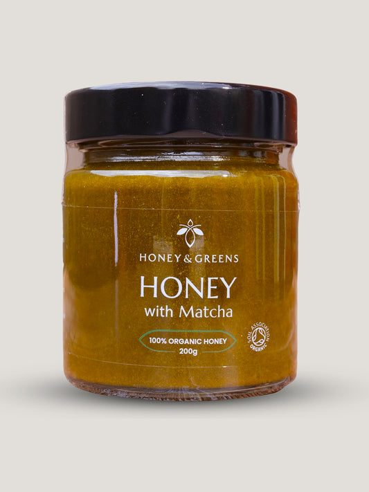 Organic Honey with Matcha 200g