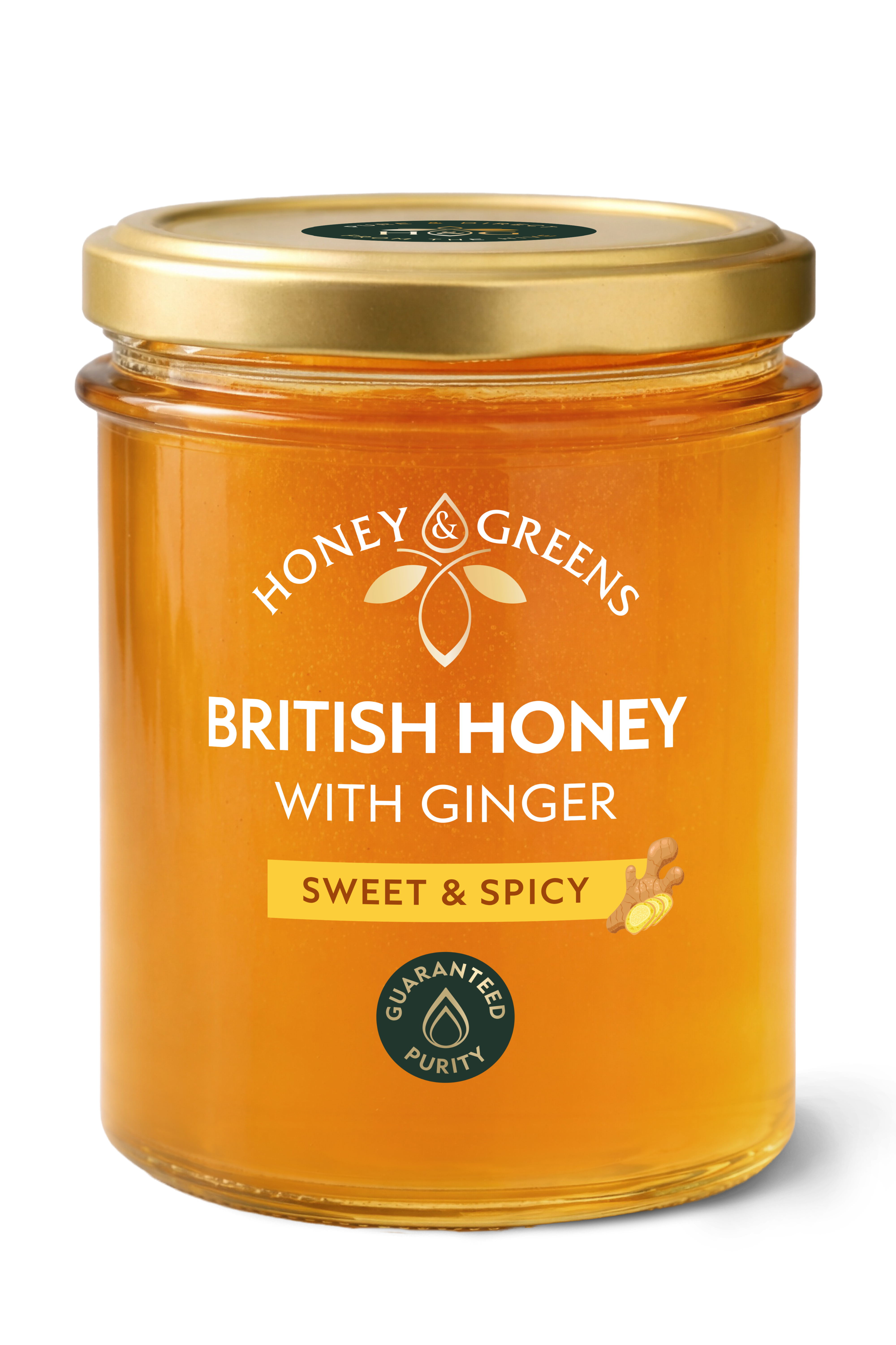 British Honey with Ginger (240g) | 100% Raw Superfood Honey