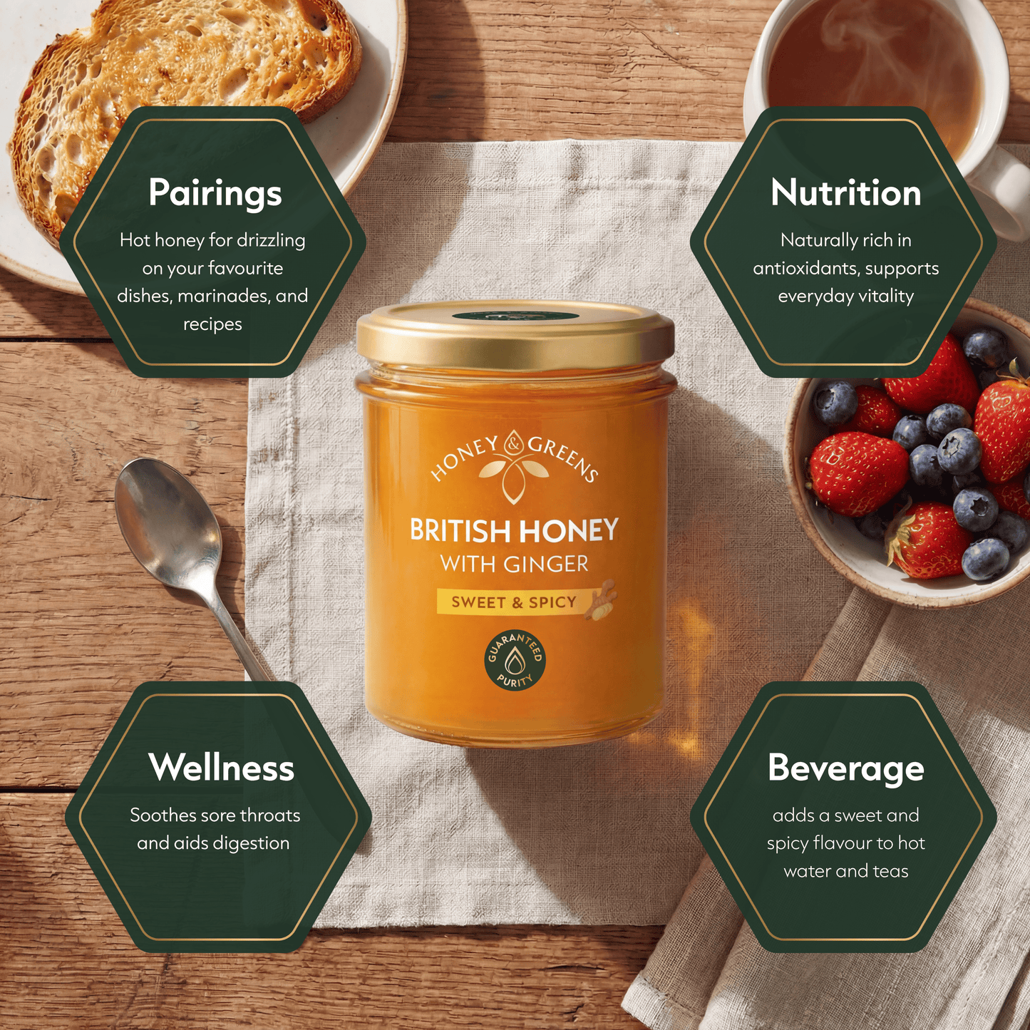 British Honey with Ginger 240g