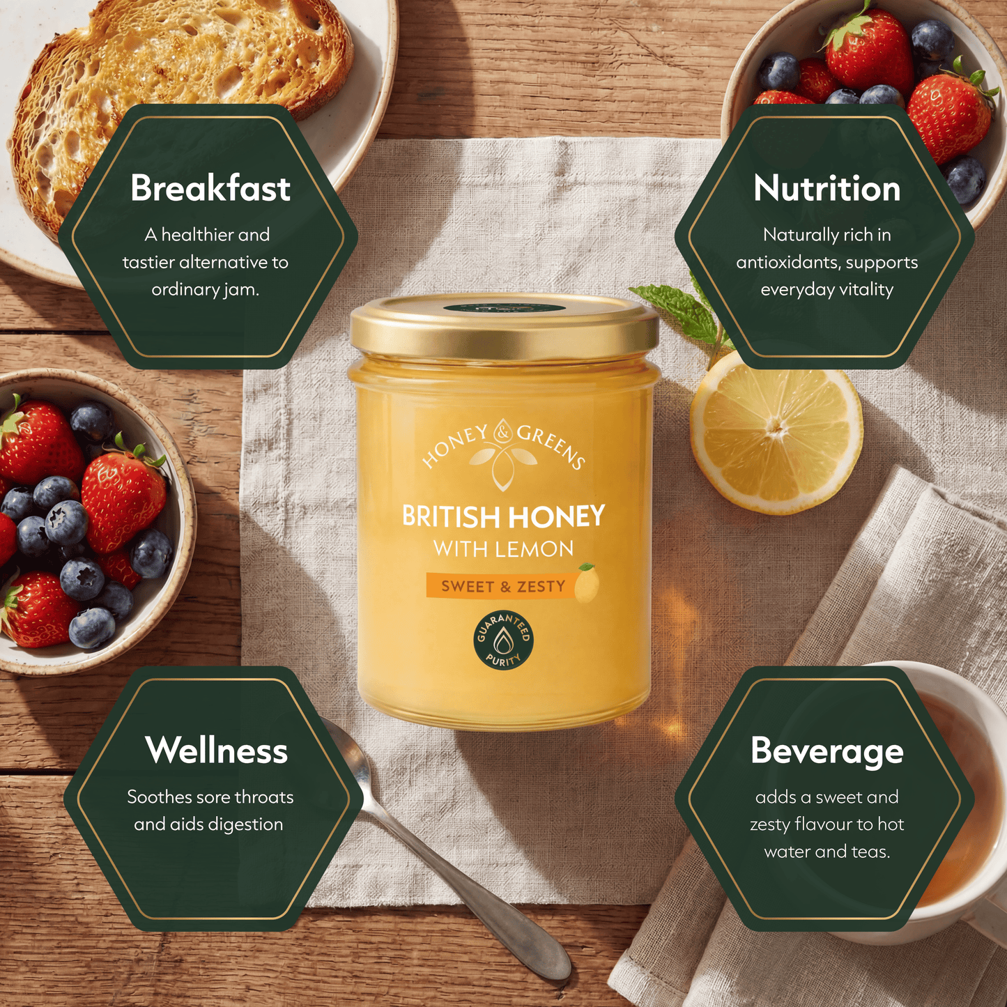 British Honey with Lemon 240g