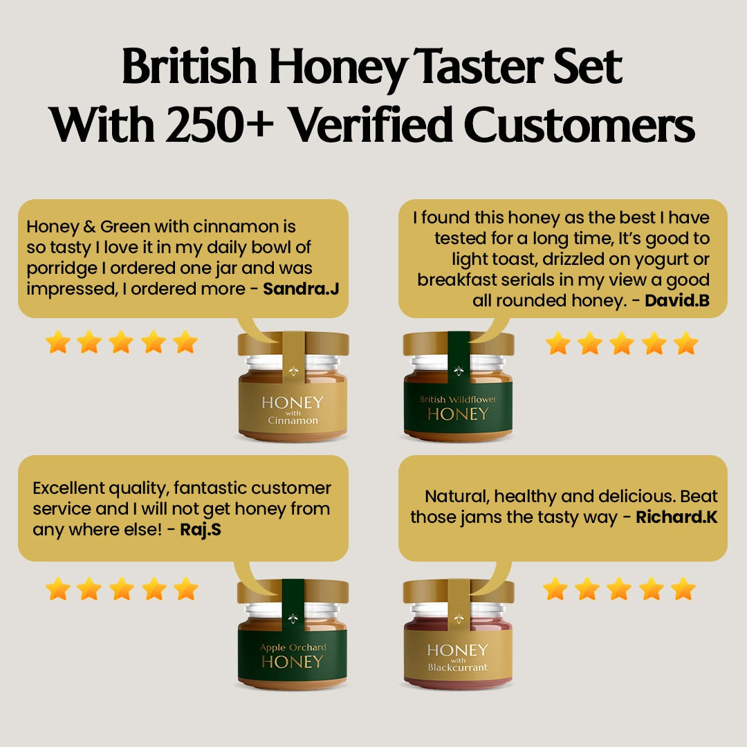 British Honey Taster Set (30g x 4 jars)
