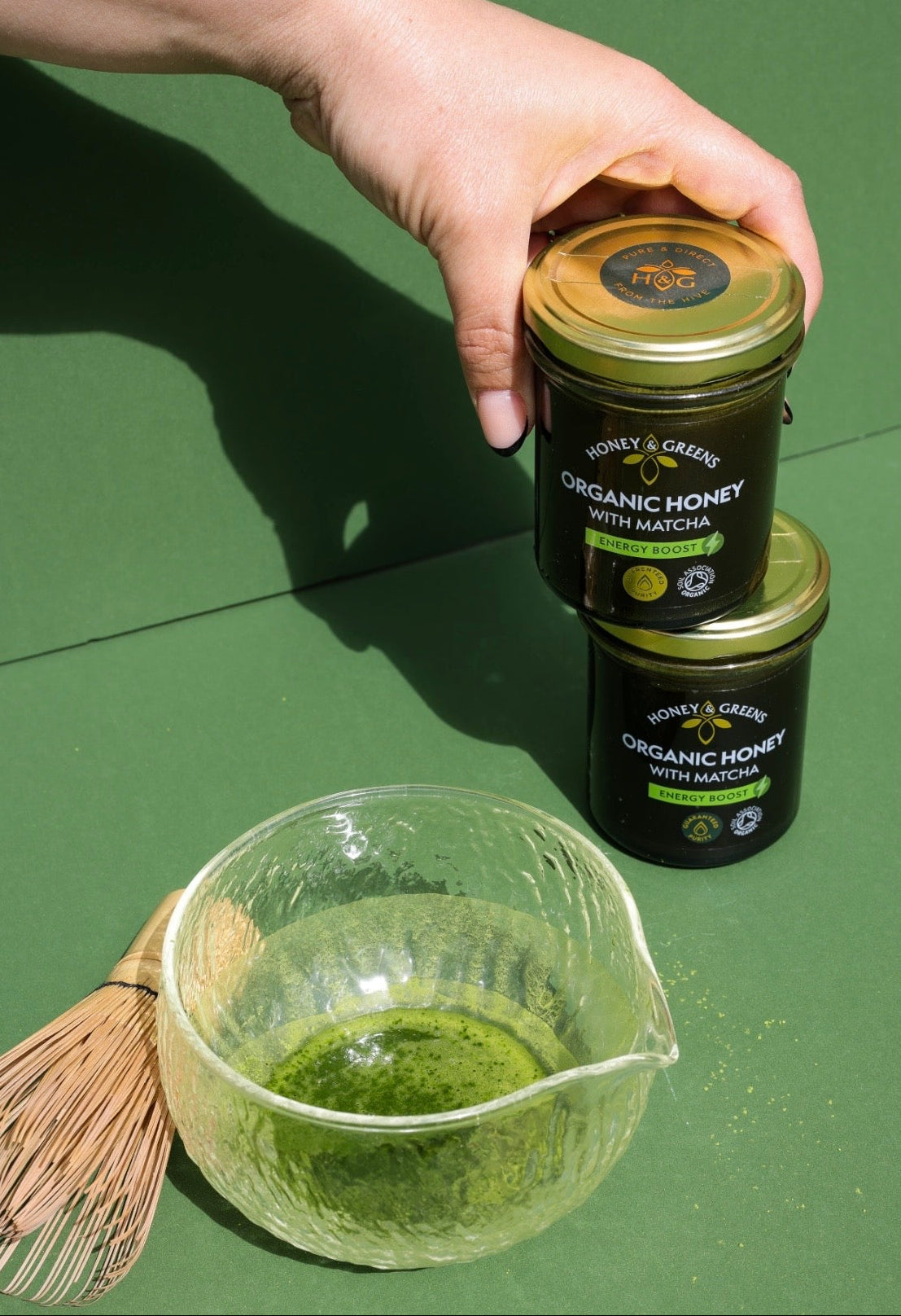 Organic Honey with Matcha 240g