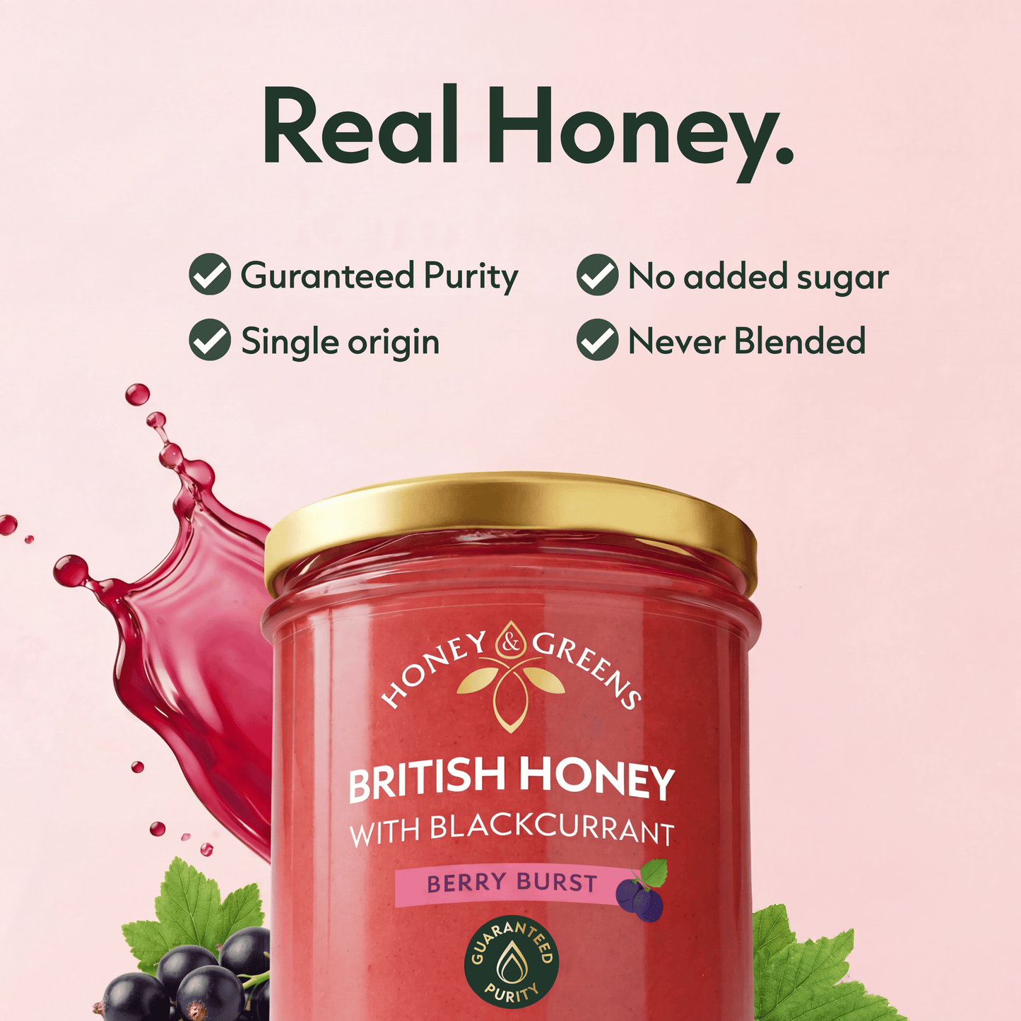 British Honey with Blackcurrant 240g