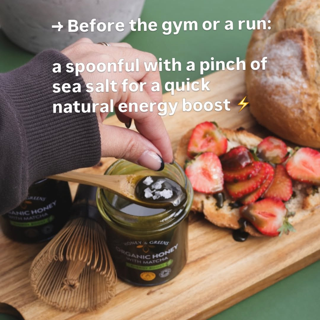 Organic Honey with Matcha 240g