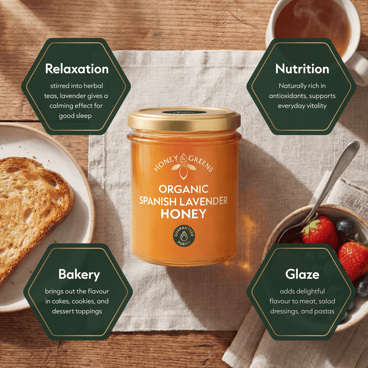 Organic Lavender Honey 240g