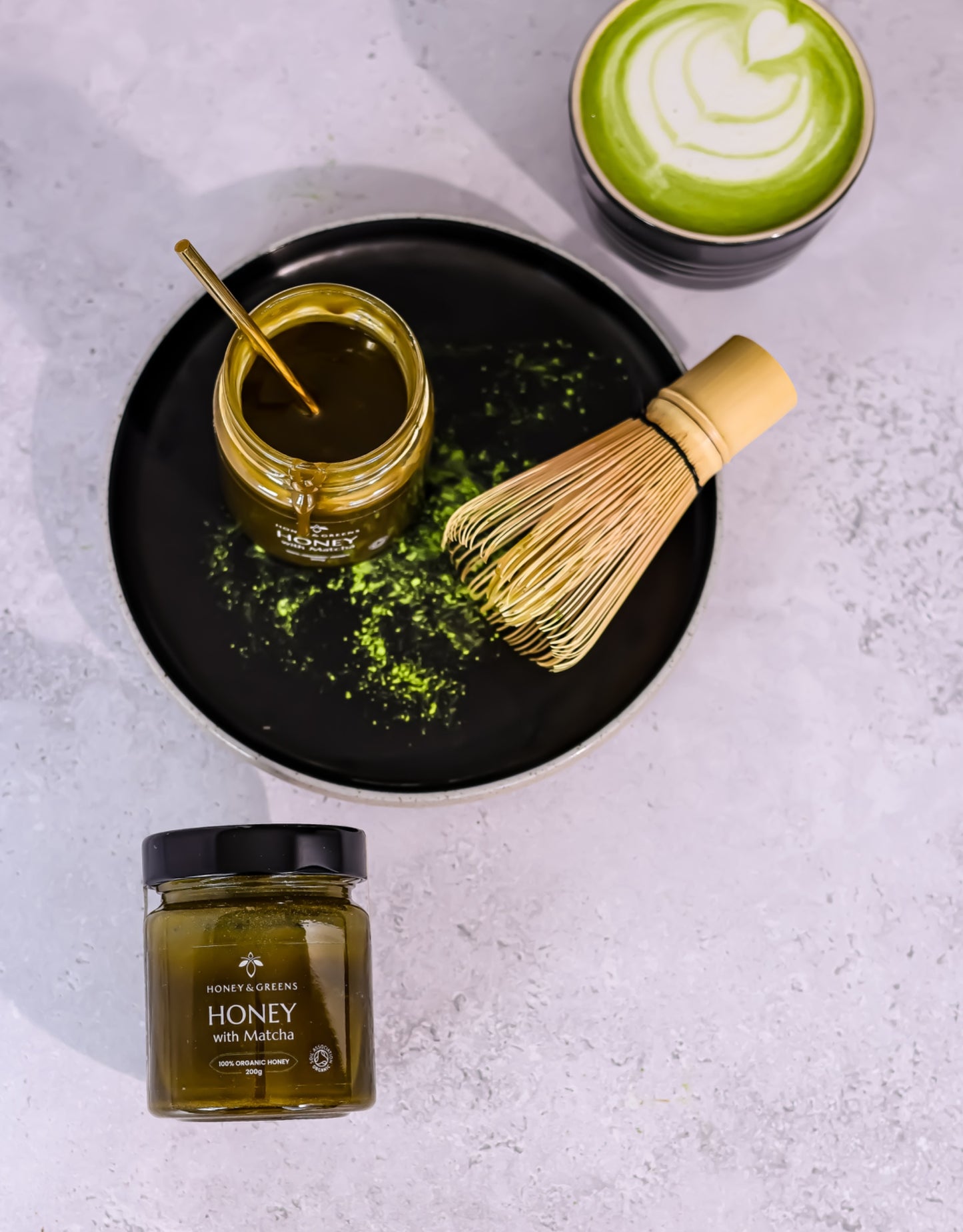 Organic Honey with Matcha 200g