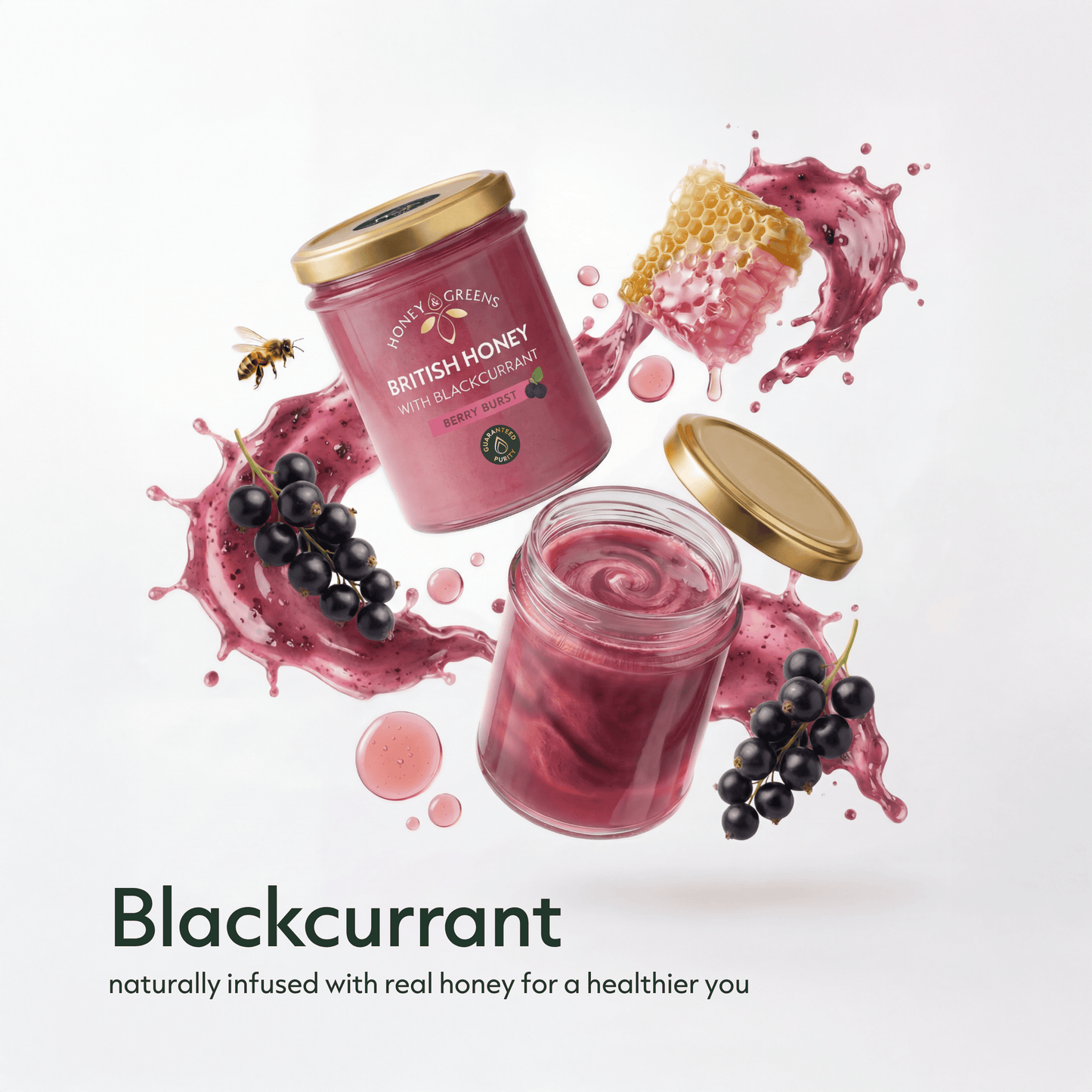 British Honey with Blackcurrant 240g