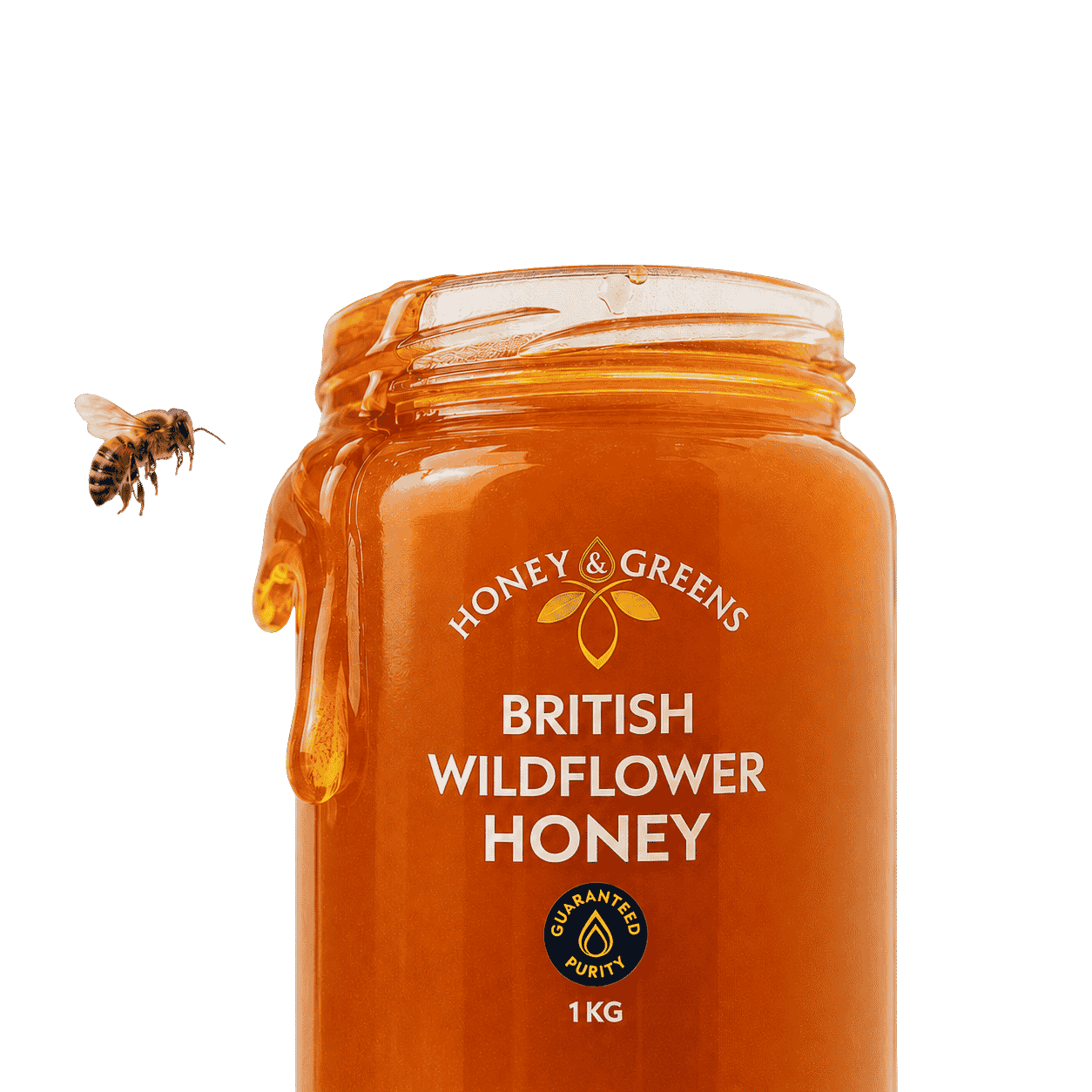 Honey & Greens British honey with cinnamon jar