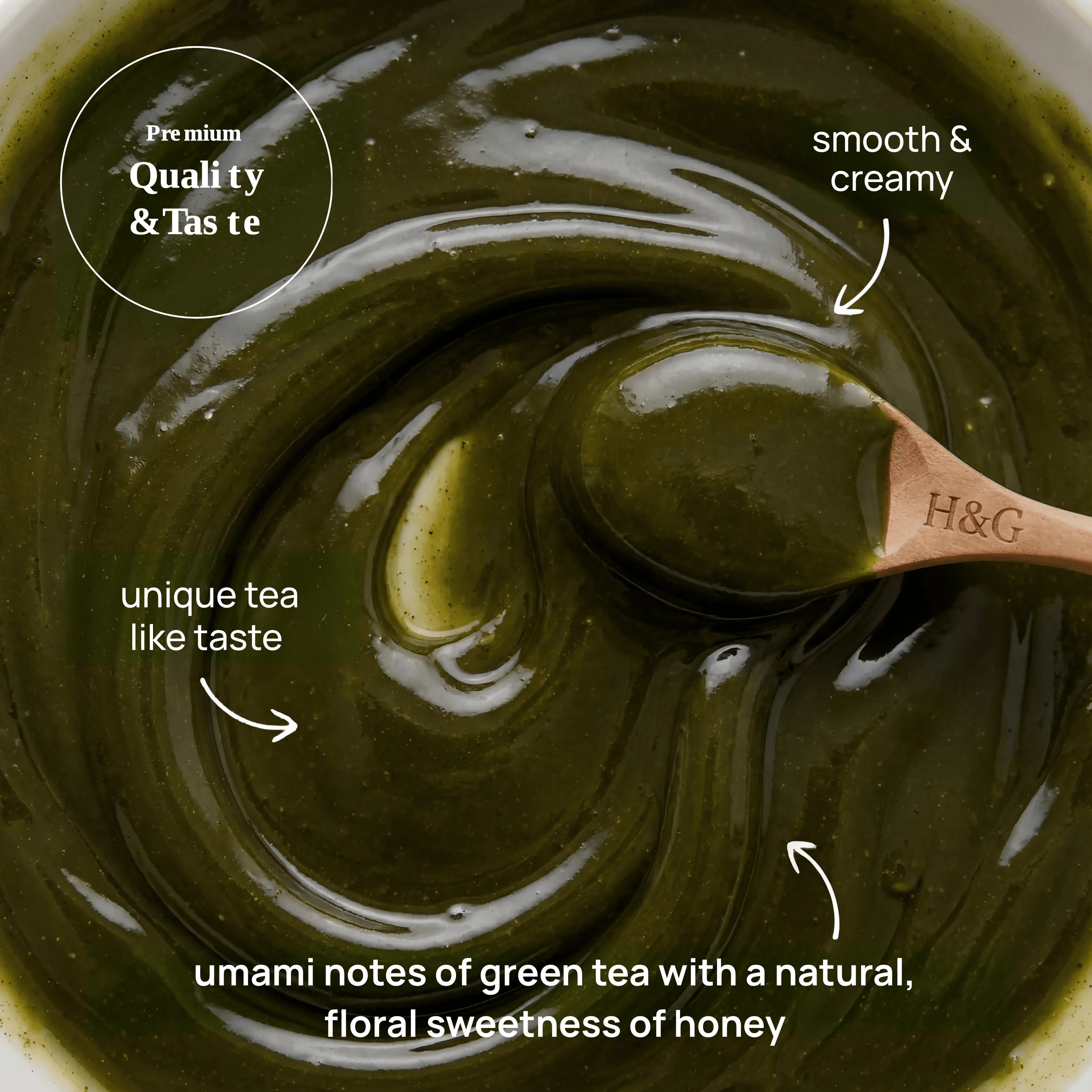 800 years of green tea tradition, honey texture